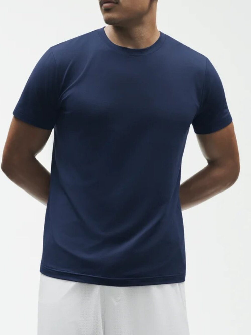 Alo Yoga Conquer Reform Crewneck Short Sleeve Navy Men's Medium NWT